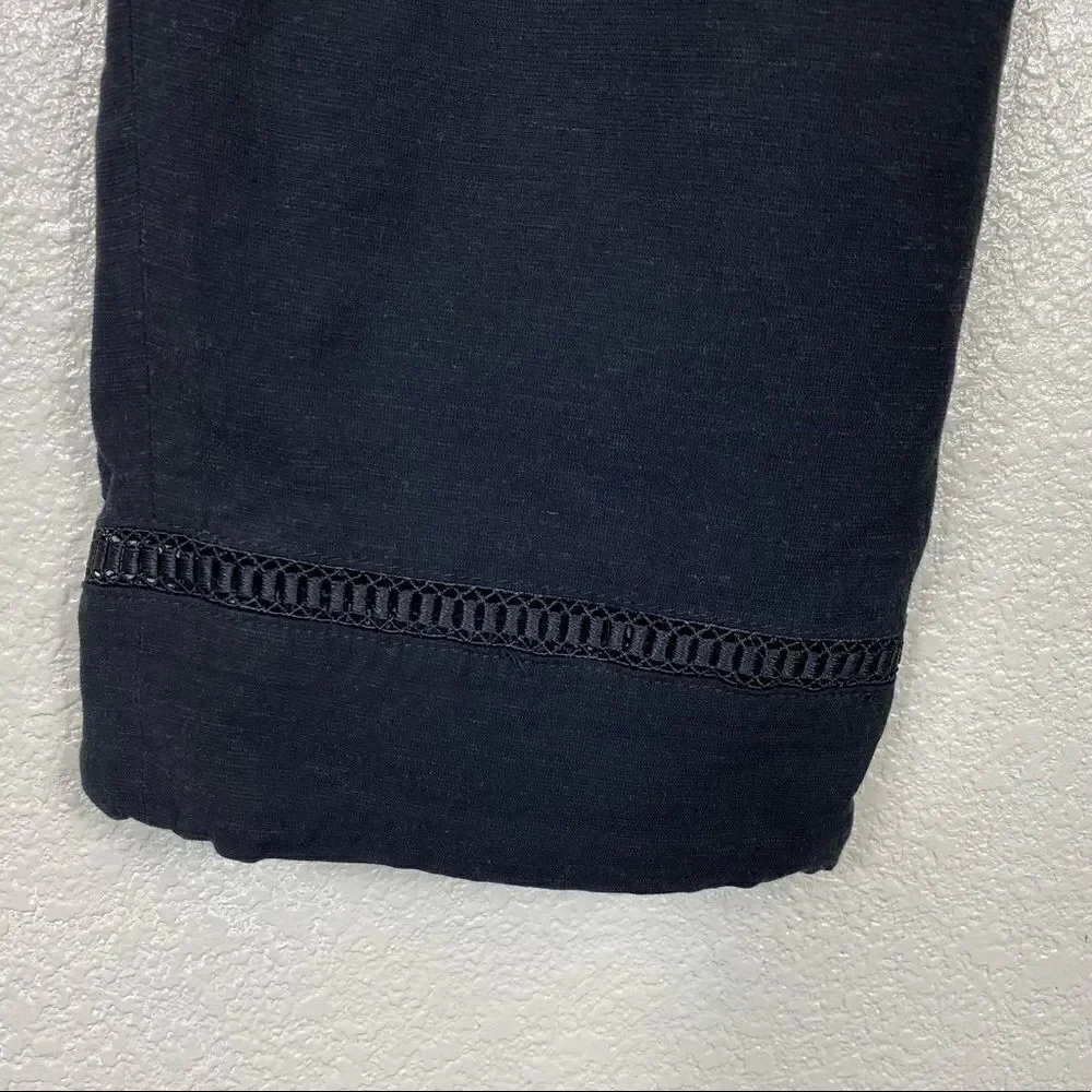 Club Monaco Black Cropped Trouser Pants